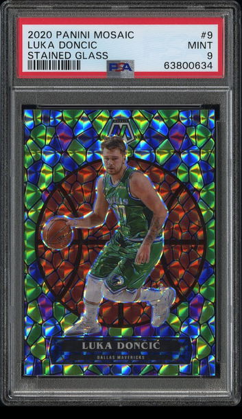 2020 Panini Mosaic #9 Luka Doncic Stained Glass PSA 9! POP  1!
