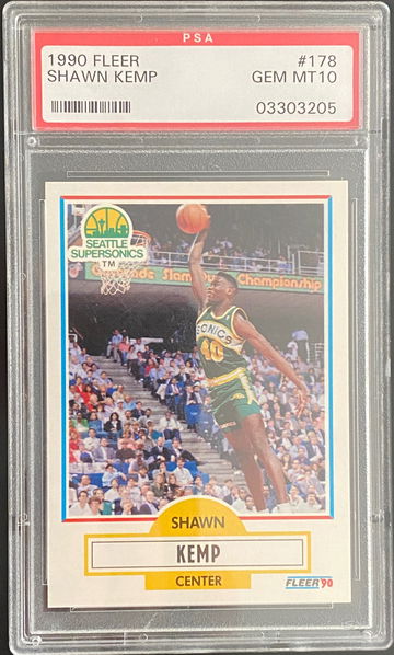 1990 Fleer Shawn Kemp Rookie PSA 10
