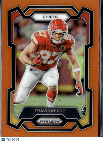Travis Kelce 2023 Panini Prizm Orange /249 Kansas City Chiefs