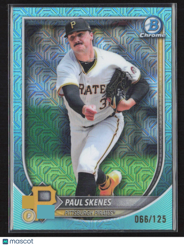 2025 Topps Bowman Chrome Mosaic Paul Skenes #30 Aqua /125