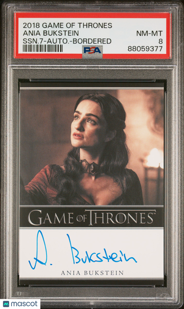 2018 Game Of Thrones Season 7-Autograph Ania Bukstein Bordered PSA 8