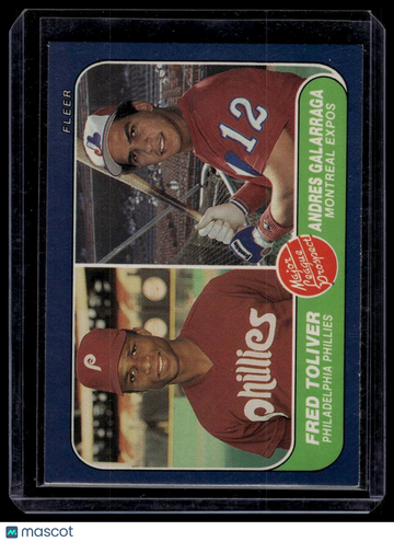 1986 Fleer Fred Toliver / Andres Galarraga MLP, RC #647 RC