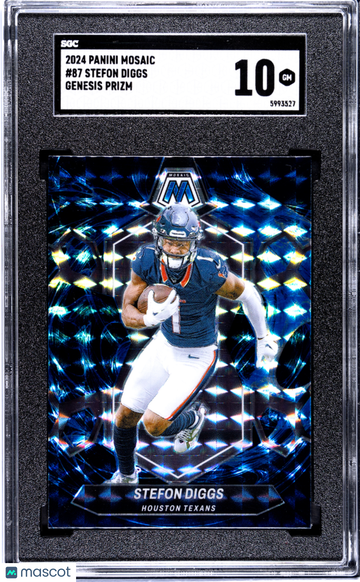 2024 Panini Mosaic Stefon Diggs #87 Genesis Prizm SGC 10