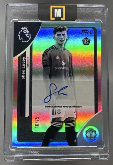 2025 Topps EPl Shea Lacey Auto Black & White Rainbow Foil /75