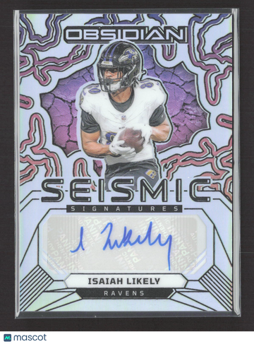 2025 Panini Obsidian Seismic Signatures Isaiah Likely #SS-ILY 98/99 Auto