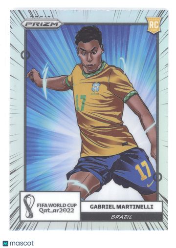 2022 Panini Prizm FIFA World Cup Qatar Manga Gabriel Martinelli #4 RC