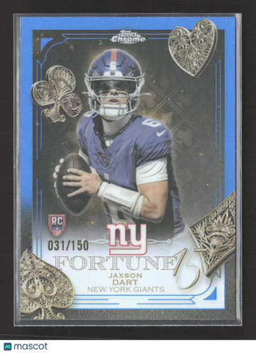 2025 Topps Chrome Fortune 15 Jaxson Dart #F15-23 Blue /150 RC