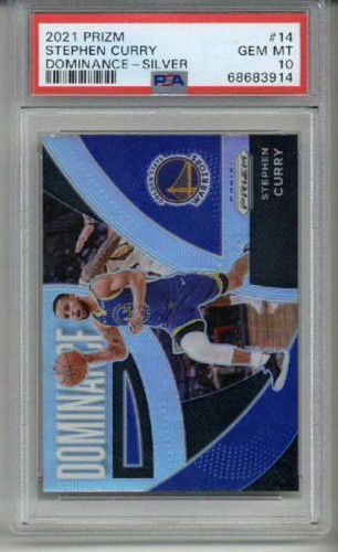 2021 PANINI PRIZM DOMINANCE SILVER #14 STEPHEN STEPH CURRY WARRIORS PSA 10