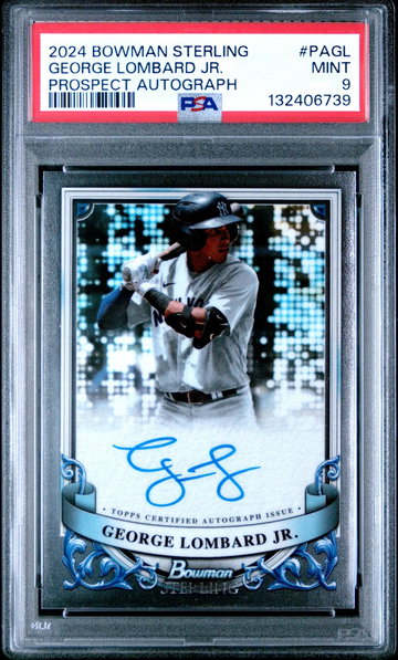 2024 Bowman Sterling Prospect Autograph George Lombard Jr. #PA-GL PSA 9