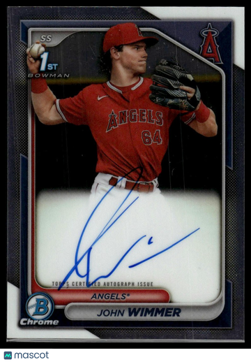 2024 Bowman John Wimmer #CPA-JW Chrome Prospect Autographs AU