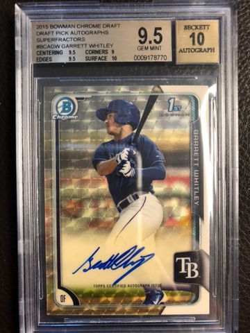 Garrett Whitley BGS 9.5/10 2015 Bowman Chrome SUPERFRACTOR RC 1/1 Auto
