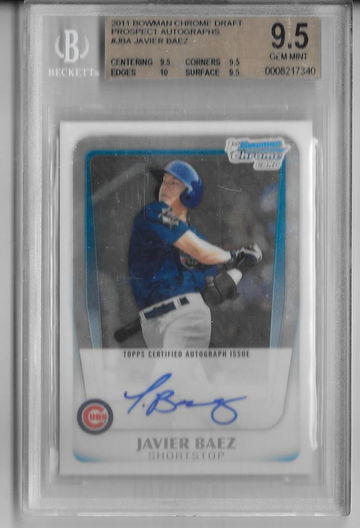 2011 Bowman Chrome Javier Baez rookie autograph BGS 9.5/10 GEM 