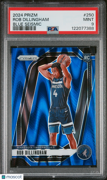 2024 Panini Prizm Rob Dillingham #250 Blue Seismic /99 Short Print Nicely Centered Parallel/Variety Rookie Base Set Low