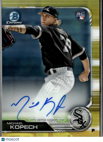Michael Kopech 2019 Bowman Chrome RC Auto Gold Refractor /50 Chicago White Sox