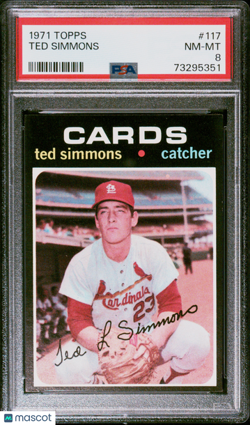 1971 Topps Ted Simmons #117 PSA 8