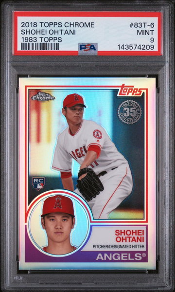 2018 Topps Chrome 1983 Topps Shohei Ohtani #83T6 PSA 9
