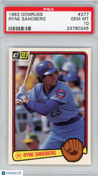 1983 Donruss Ryne Sandberg #277 PSA 10