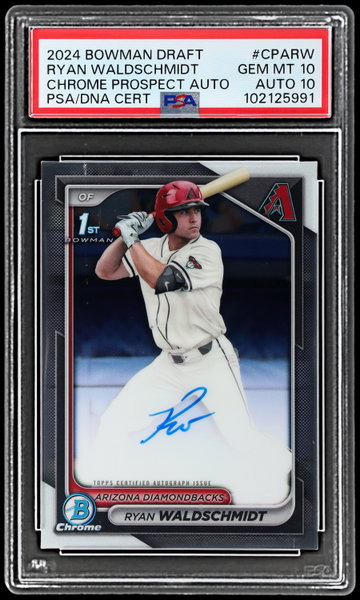 2024 Bowman Draft Ryan Waldschmidt Chrome Prospect Autograph PSA 10 AUTO