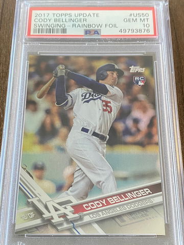 2017 Topps Update Cody Bellinger Rainbow Foil PSA 10