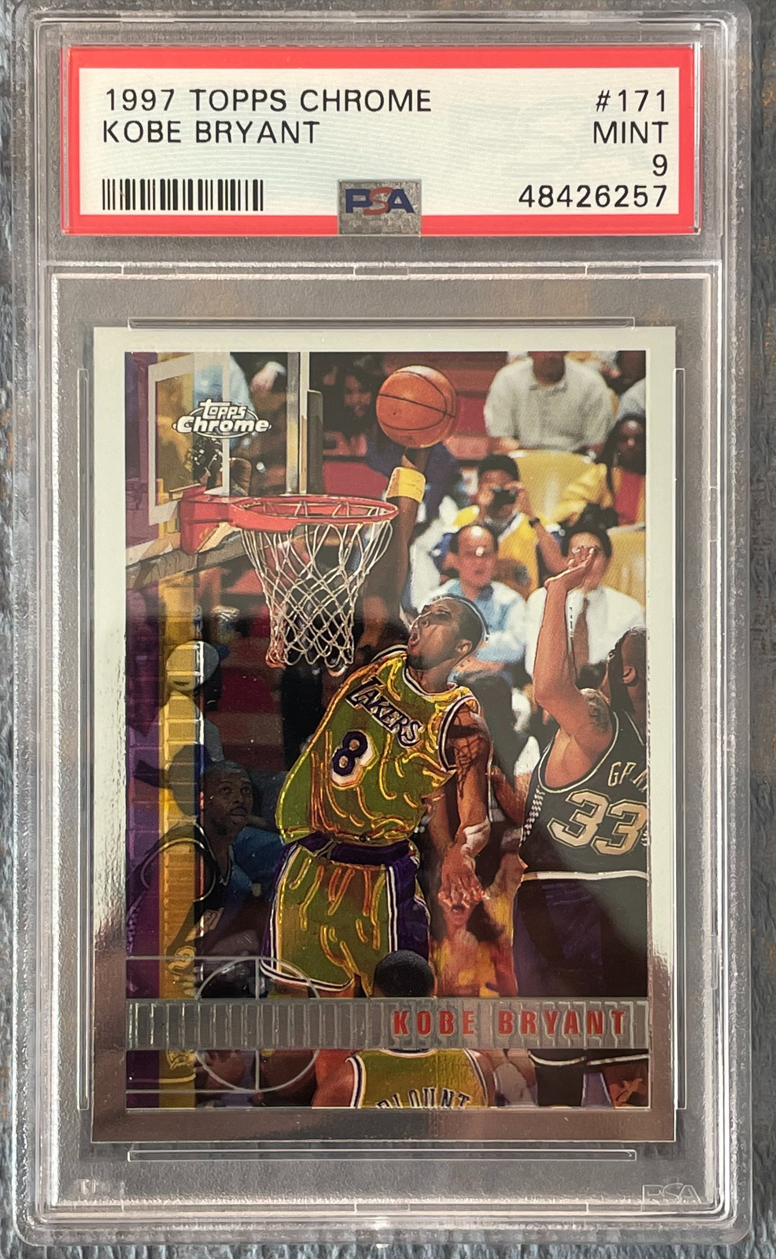 1997 Topps Chrome Kobe Bryant Base #171 PSA 9 | Card Ladder