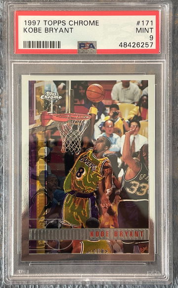 Kobe Bryant 1997 Topps Chrome #171 PSA 9 Mint