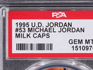 1995 Upper Deck Jordan Milk Caps Michael Jordan #53 PSA 10