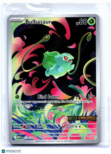 Miscellaneous Cards & Products Bulbasaur (Mega Evolution Stamped) Holo Illustration Rare [Sealed] #133/132