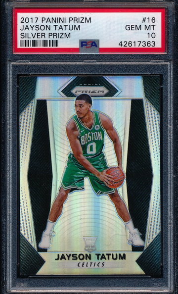Jayson Tatum 2017 Prizm Silver RC PSA 10