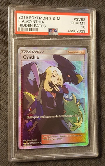 Pokemon Hidden Fates Full Art Cynthia PSA 10