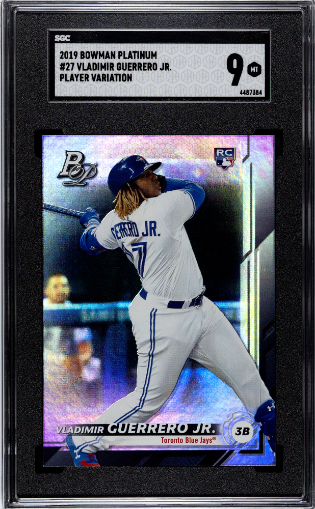2019 Bowman Platinum Vladimir Guerrero JR #27 Player Var. SGC 9
