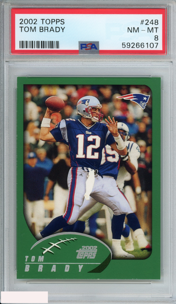 2002 TOPPS TOM BRADY #248 NEW ENGLAND PATRIOTS PSA 8 NM-MT