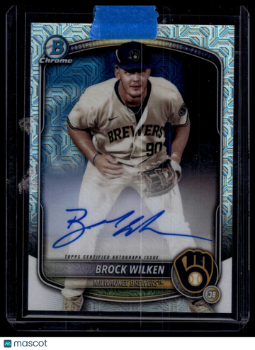 2025 Bowman Brock Wilken #BMA-BW Chrome Prospect Autographs Mojo Refractor AU