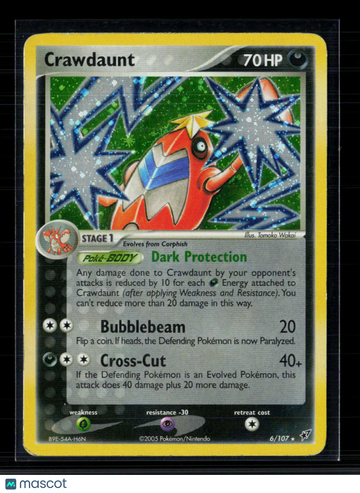 2005 EX Deoxys Crawdaunt Holo Rare #6/107
