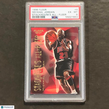 1996 Fleer Stackhouse's All-Fleer Michael Jordan #4 Stackhouse's All Fleer PSA 6