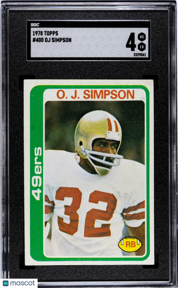 1978 Topps Oj Simpson #400 SGC 4