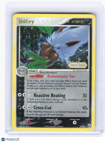 Legend Maker Shiftry Reverse Holo Rare [Lightly Played] #12