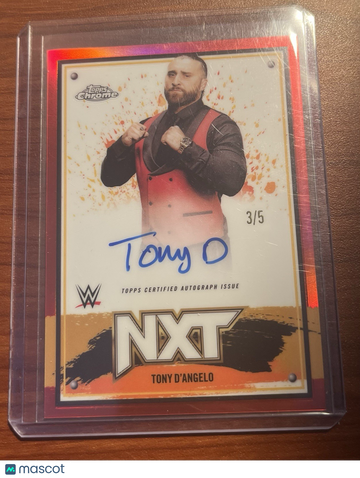 2025 Topps Chrome WWE Tony D'Angelo #57 Autographs Red Refractor SN,AU