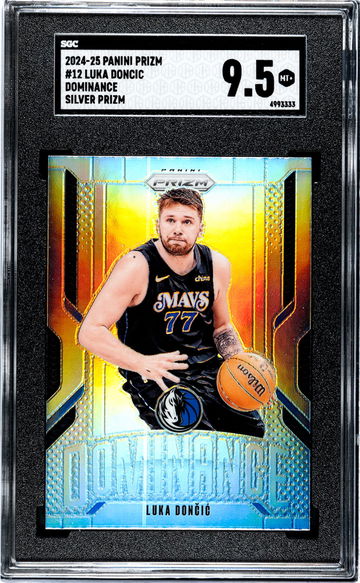 2024-25 Panini Prizm #12 Luka Doncic Dominance Silver Prizm SGC 9.5