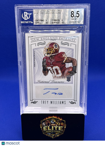 2015 Panini National Treasures Trey Williams #197 Rookie Signatures SN AU