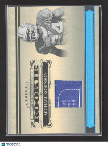 2006 Donruss Playoff National Treasures Michael Robinson #134 Game-Worn Laundry Tag