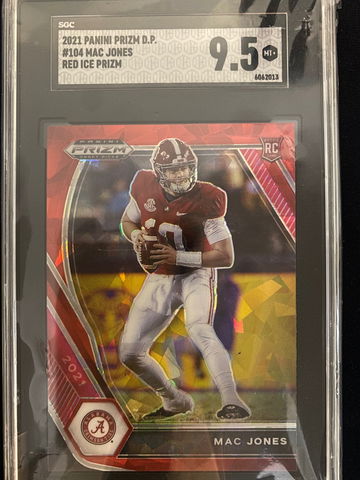 2021 Panini Prizm Mac Jones RC Red Ice Prizm SGC 9.5