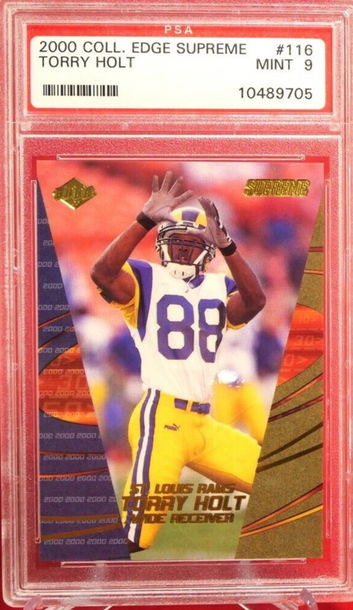 TORRY HOLT Football CARD EDGE SURPREME 2000 #116 PSA 9