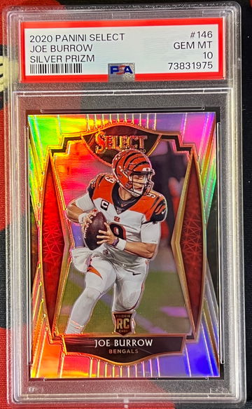2020 Panini Select Joe Burrow Silver Prizm PSA 10
