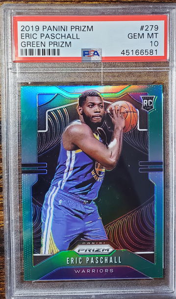 2019 Panini Prizm #279 RC Eric Paschall Green Prizm PSA 10 GEM-MINT