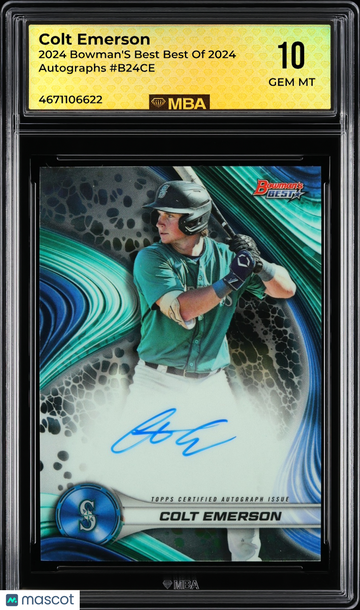 2024 Bowman's Best Best of 2024 Autographs Colt Emerson #B24CE MBA 10