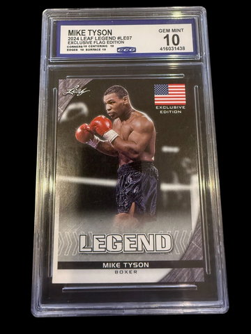 2024 Leaf Legend | Mike Tyson | Exclusive Flag Edition | CCG 10