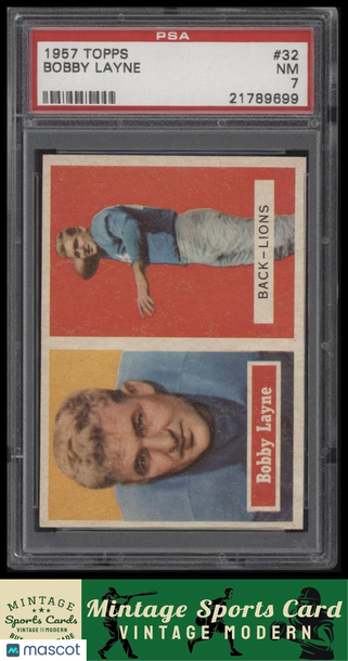1957 Topps Bobby Layne #32 PSA 7