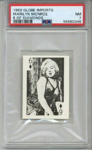 1969 GLOBE IMPORTS MARILYN MONROE 6 OF DIAMONDS PSA 7 CENTERED NEAR MINT RARE