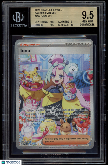 2023 Pokemon TCG Scarlet & Violet Paldea Evolved Iono BGS 9.5 #269
