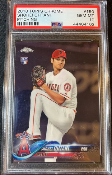 2018 Topps Chrome Shohei Ohtani Rookie Pitching PSA 10